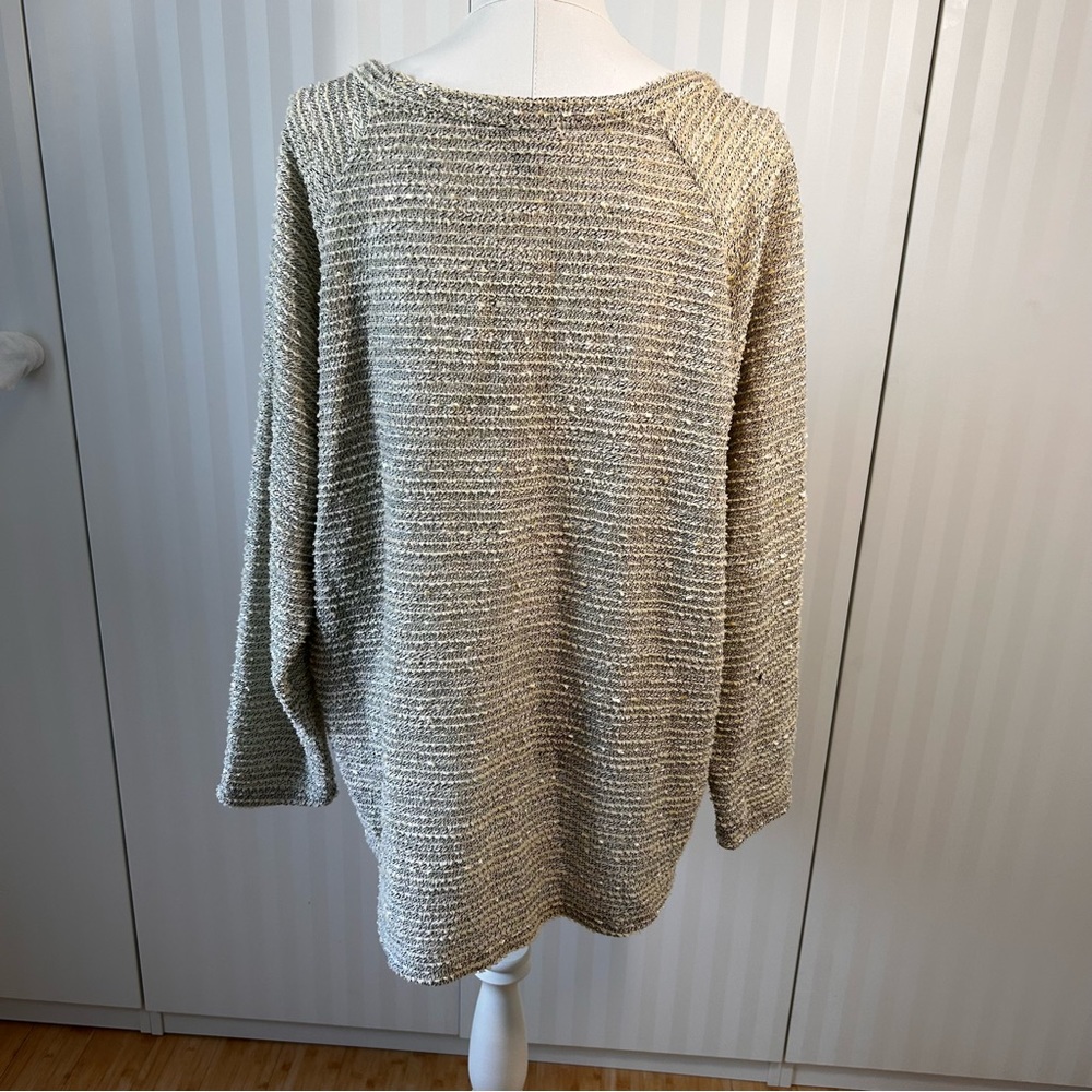 NWT by design cream gray long sleeve sweater Size 3X - Picture 3 of 11